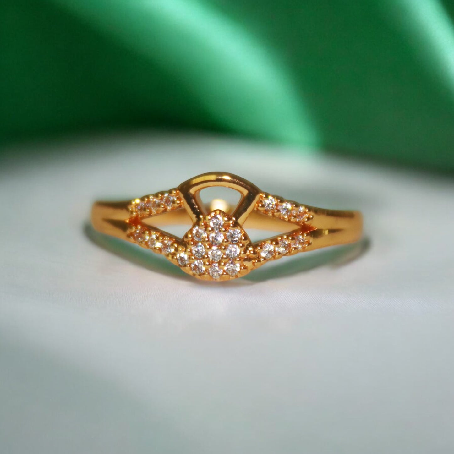 Stylish A D Stone Ring