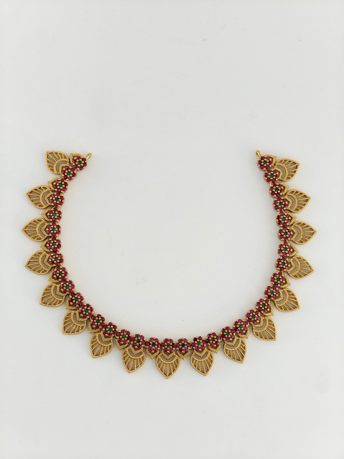 Mehandi Antique Necklace with Stones