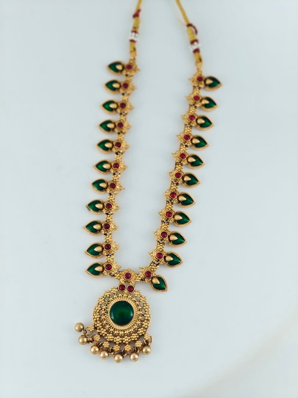 Beautiful enamel paalakka necklace