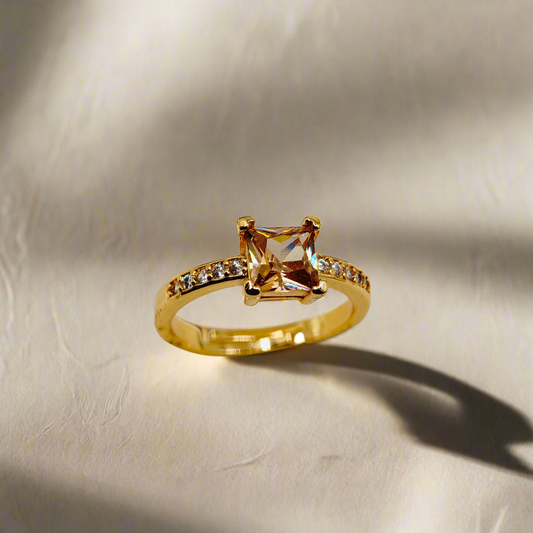 Elegant A D Stone Ring