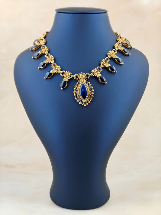 Beautiful Nagapada Necklace Blue