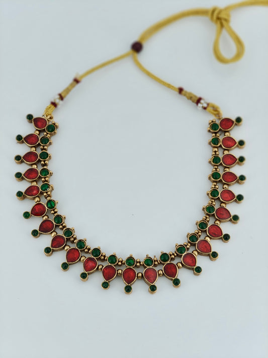 Beautiful Necklace Red & Green