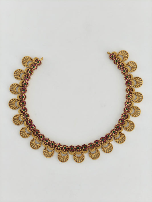 Mehandi Antique Necklace with stones