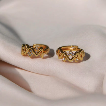 Unique Design A D Stone Earrings