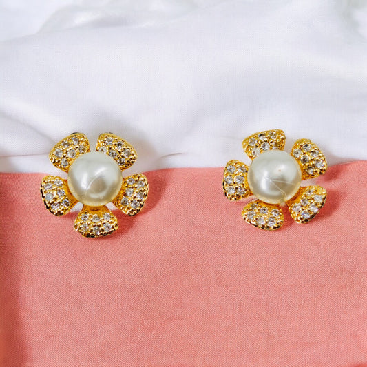 Simple Floral Stud Earrings