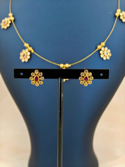 Beautiful A D Stone Invisible Necklace