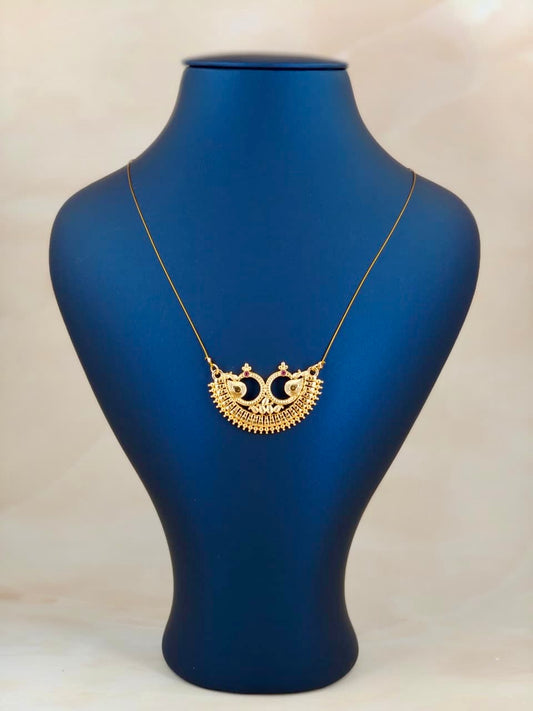 Peacock Pendant Invisible Chain