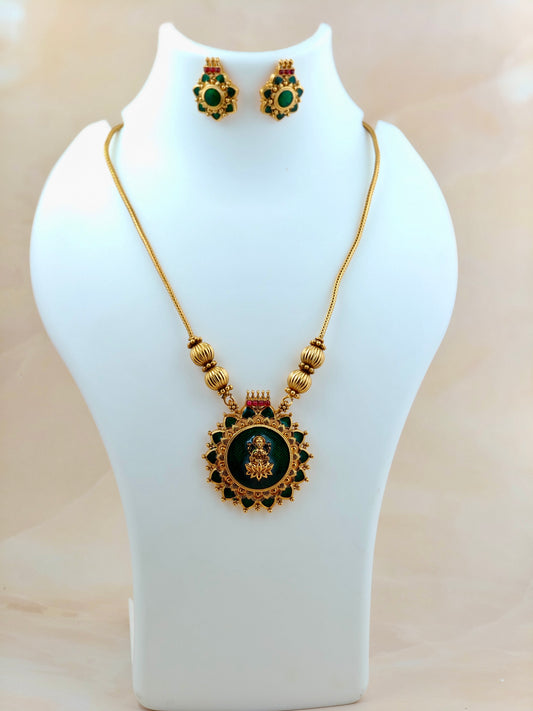 Trending Lakshmi Palakka Pendant Necklace