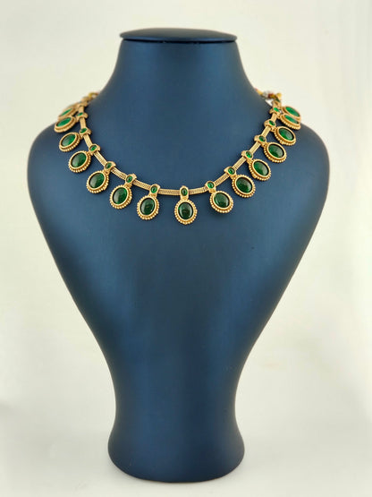 Beautiful Emerald stone Necklace
