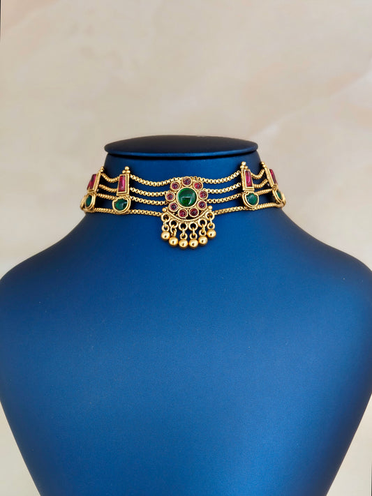 Trending Choker Ruby & Green