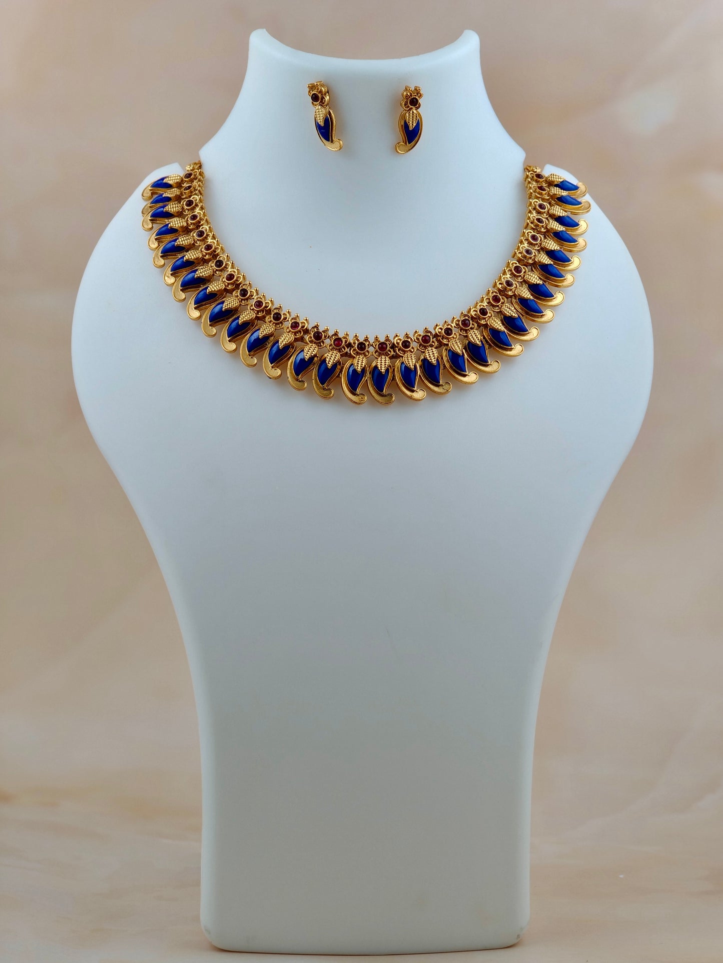Premium Mango Necklace Royal Blue