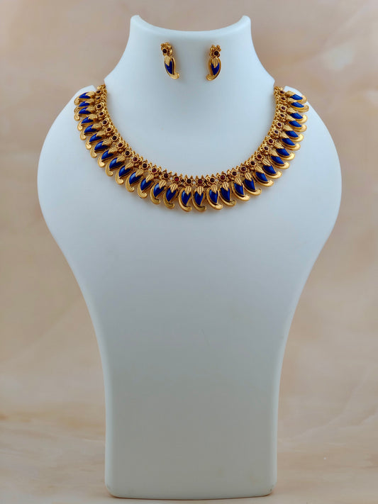 Premium Mango Necklace Royal Blue