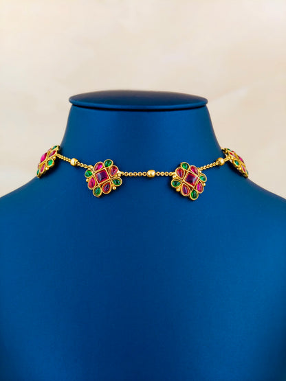 Ruby and Green Kemp Choker