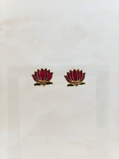 Single Lotus Pendant Invisible chain Pink