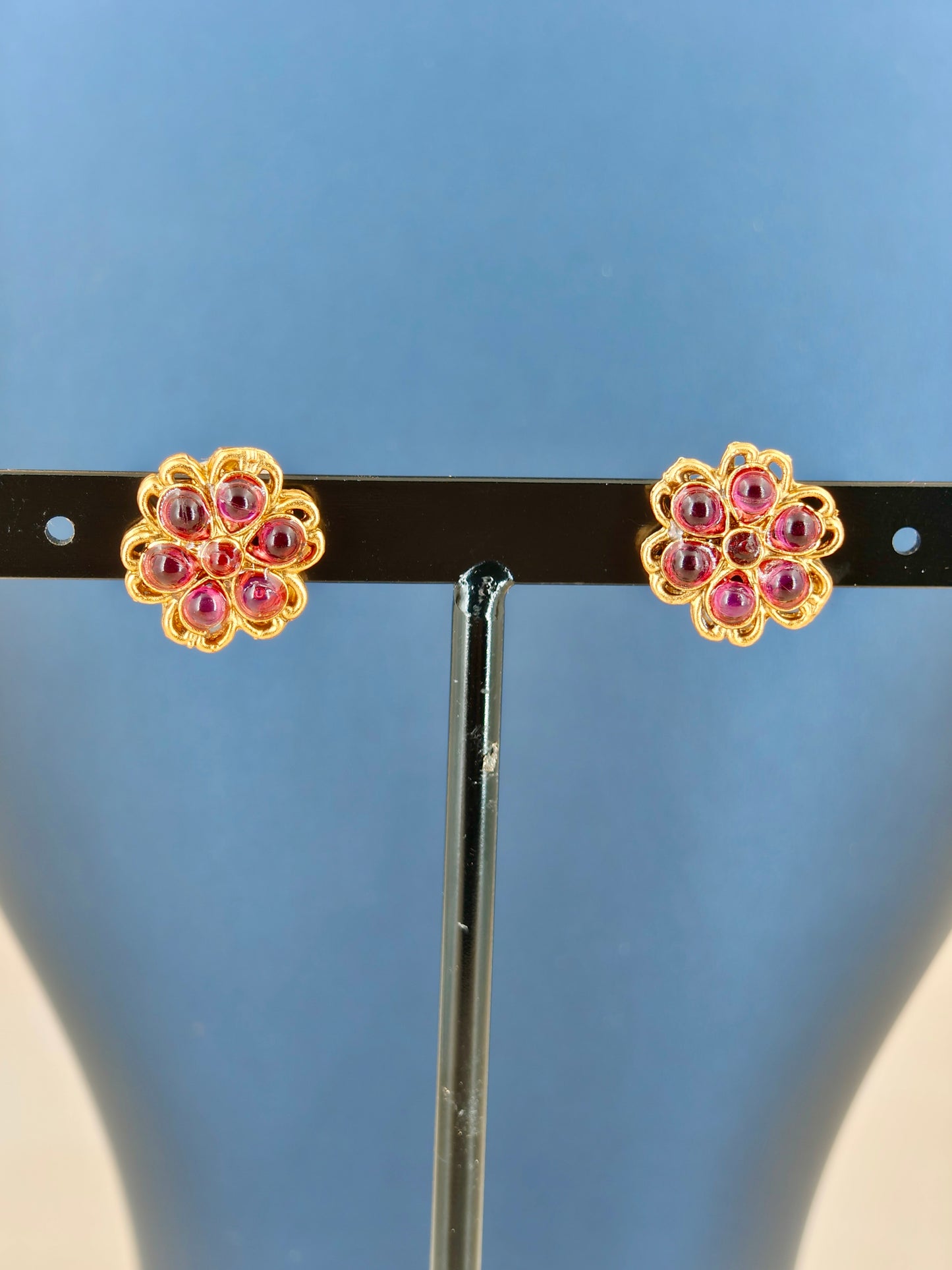 Floral pattern Choker Magenta
