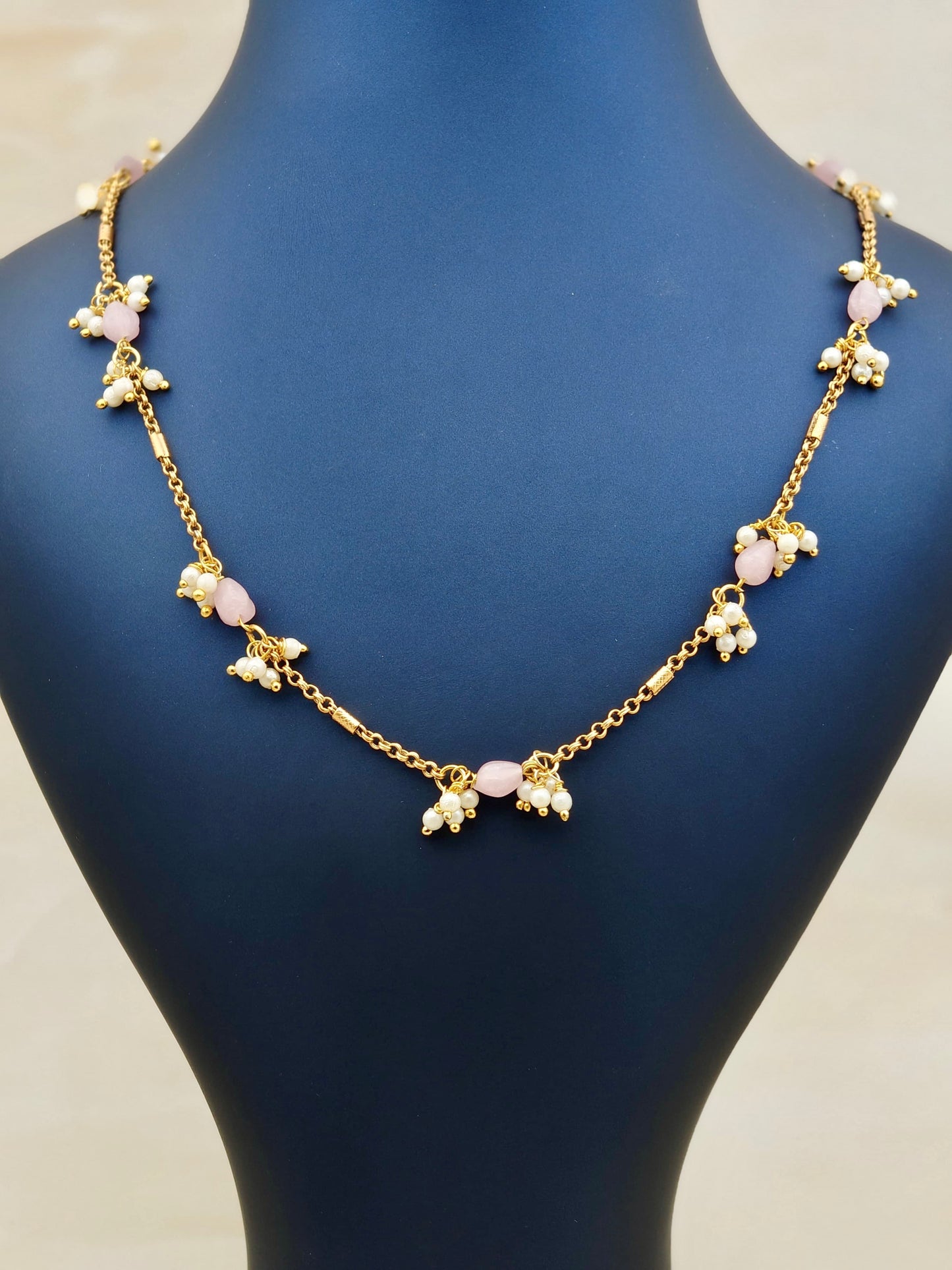 Simple Pastel Pink Beads Chain