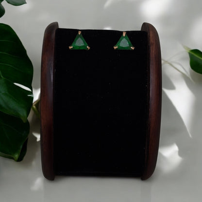Single Stone Triangle Shaped Studs (small)