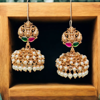Beautiful Lakshmi Pearl Jhumka