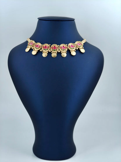 Beautiful Coin Lotus Necklace