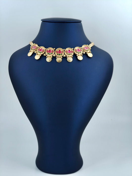 Beautiful Coin Lotus Necklace