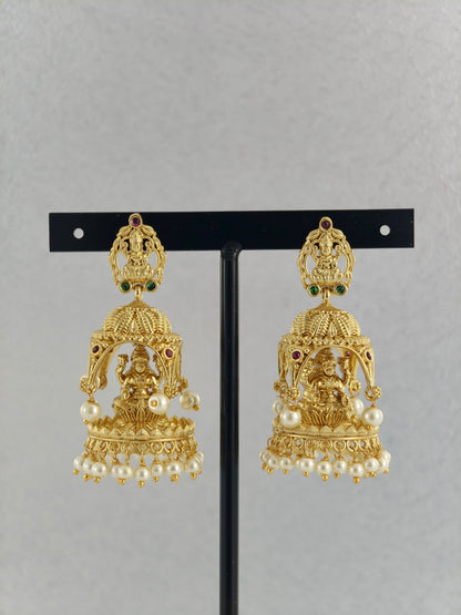 Beautiful Lakshmi Pearl Jumka