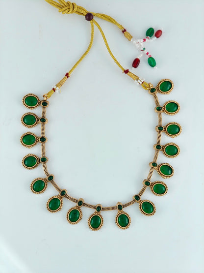 Beautiful Emerald stone Necklace