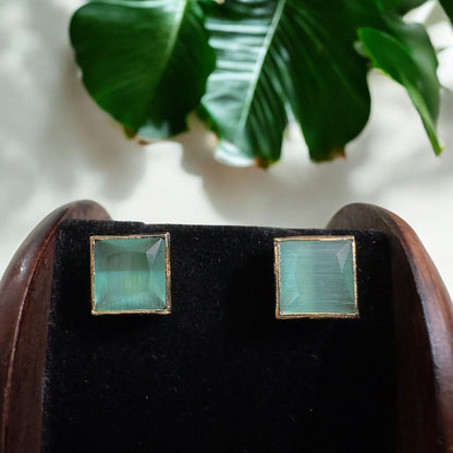 Single Stone Studs (square)
