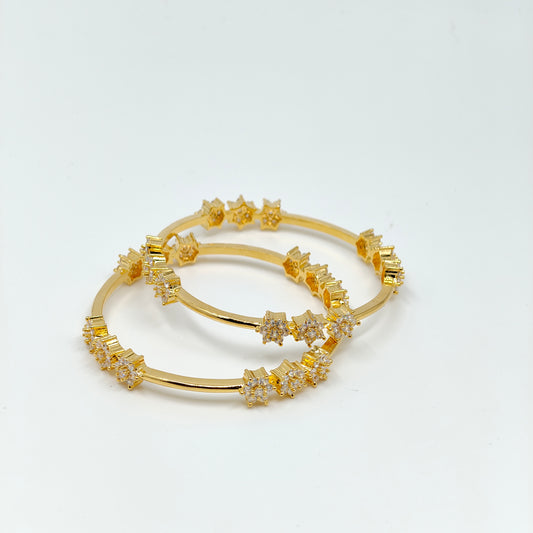 Beautiful A D Stone Bangle White