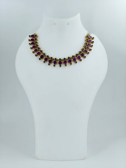Beautiful Necklace Purple & Green