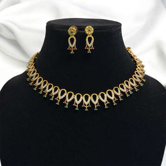 Simple and Elegant Necklace with Earrings Set