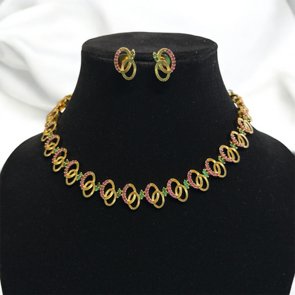 Unique Simple Necklace & Earrings Set