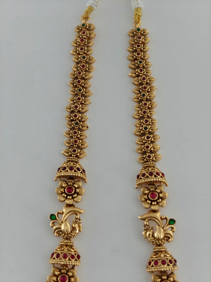 Beautiful Lakshmi Beads Hanging Haaram
