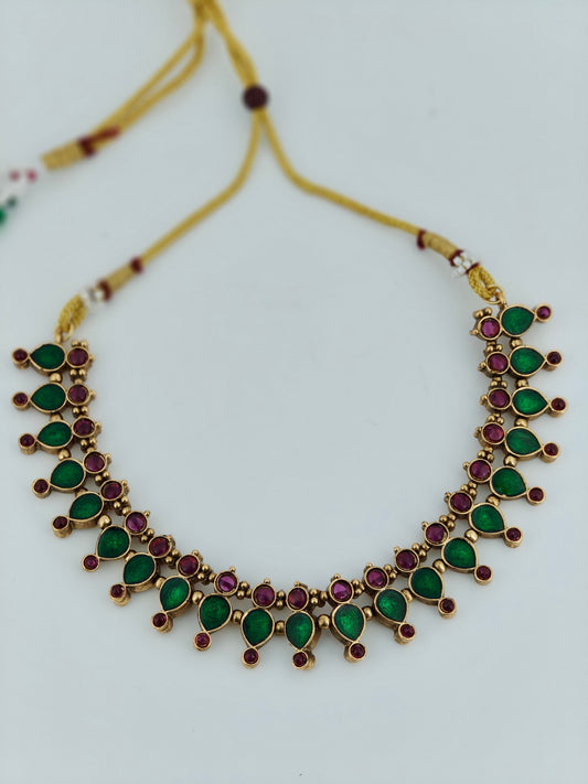 Beautiful Necklace Green & Purple