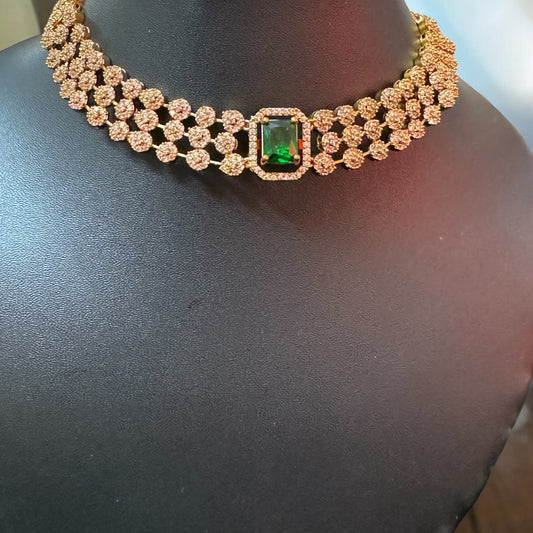 Stunning Stone Changeable Necklace & Earrings Set