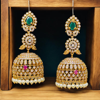 Stunning multi-stone Bridal Jhumka