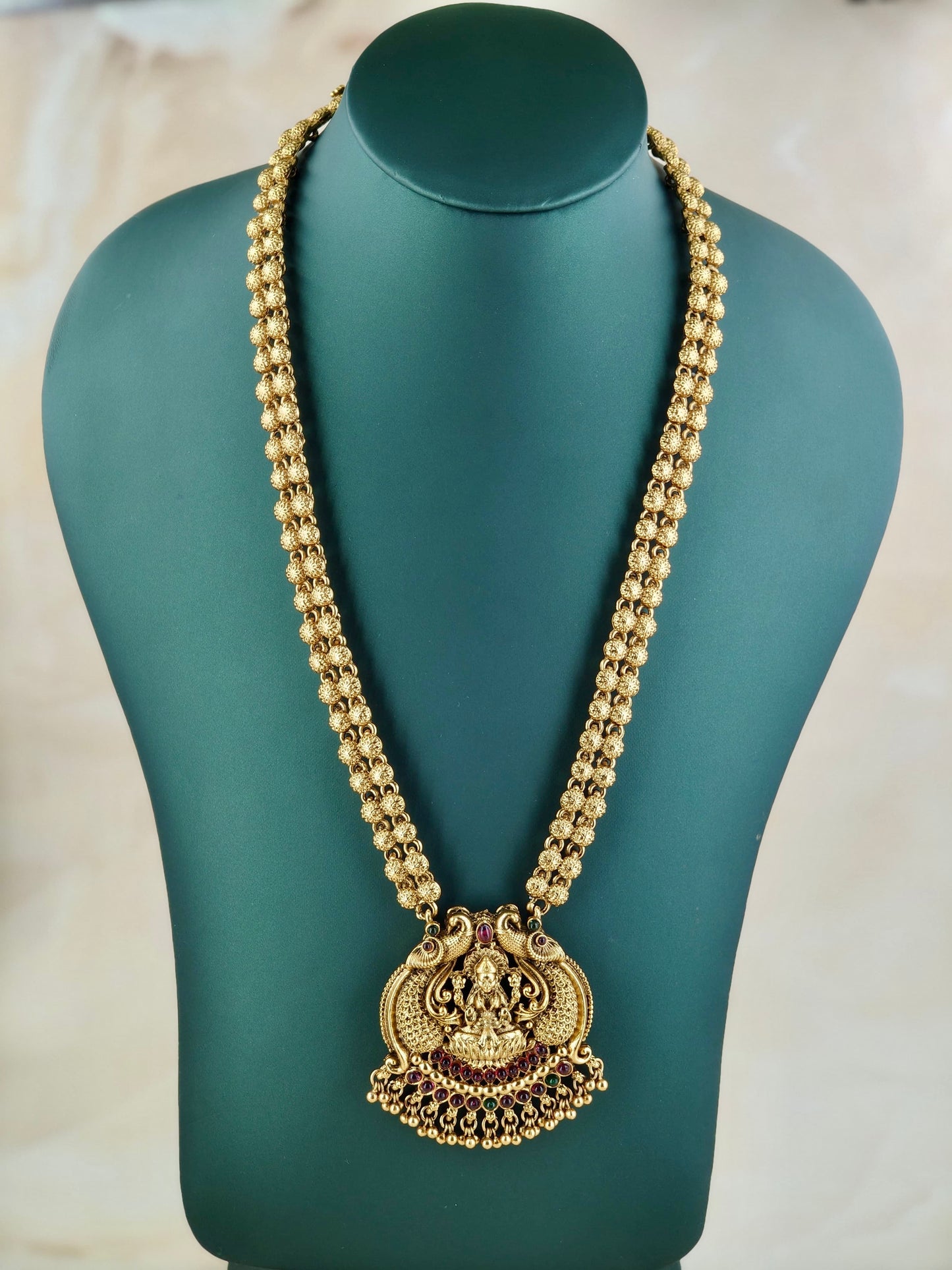 Premium Peacock Lakshmi pendant Haaram