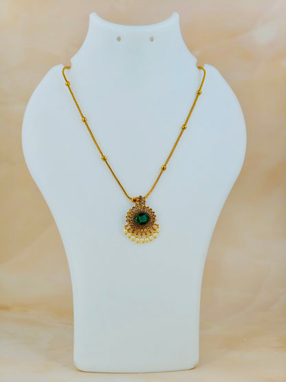 Stunning A D stone Single Pendant Chain