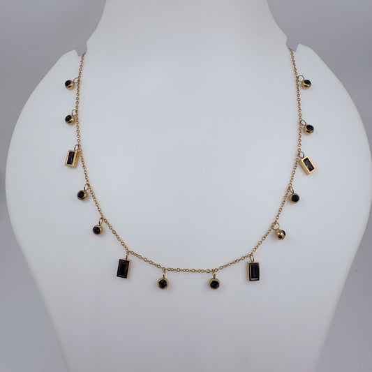 Beautiful Black Stone Hanging Chain
