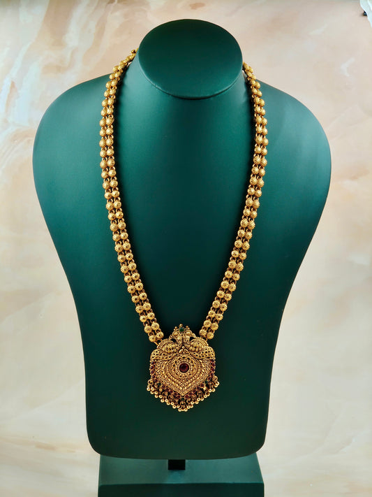 Classic Peacock Pendant Haaram