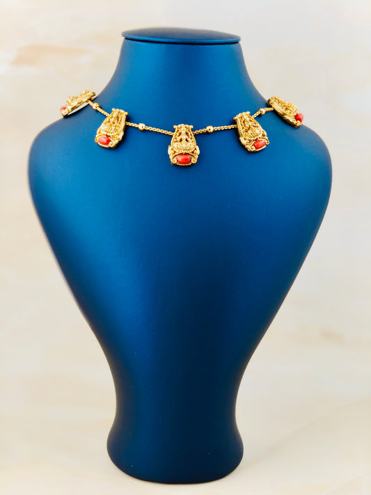 Multi lakshmi pendant Choker
