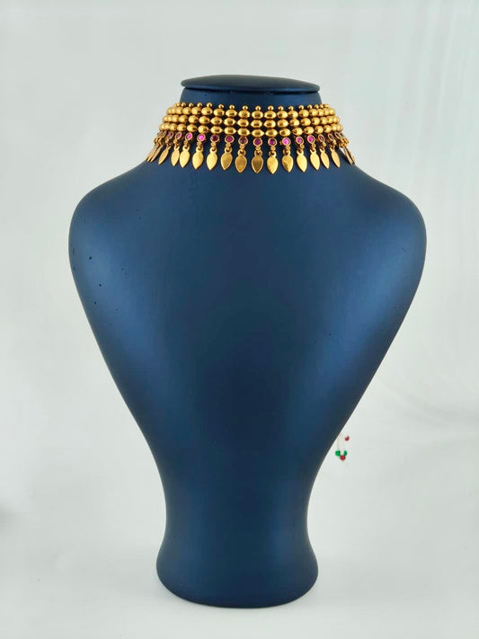 Beautiful Elakkathali in ruby stones