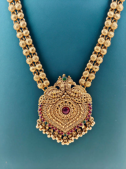 Classic Peacock Pendant Haaram
