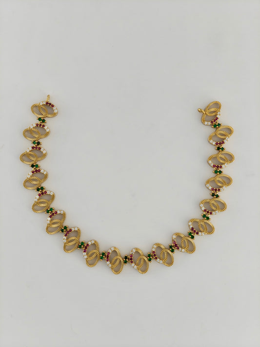 Mehandi Antique Necklace with stones