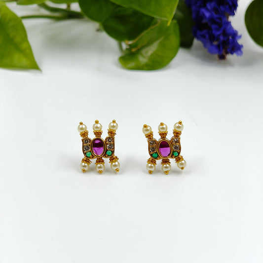 Traditional Kemp Lotus Ear Studs