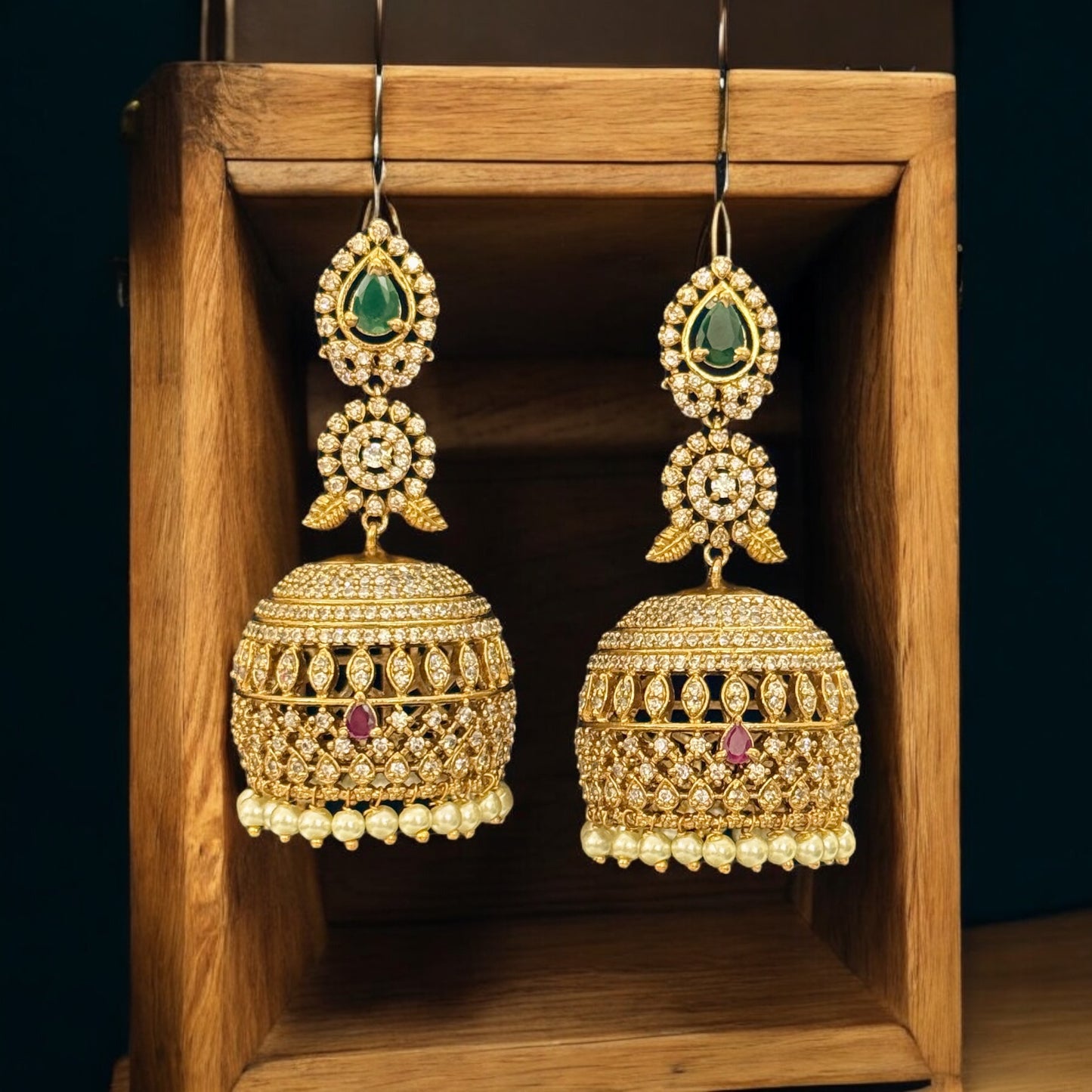 Stunning multi-stone Bridal Jhumka