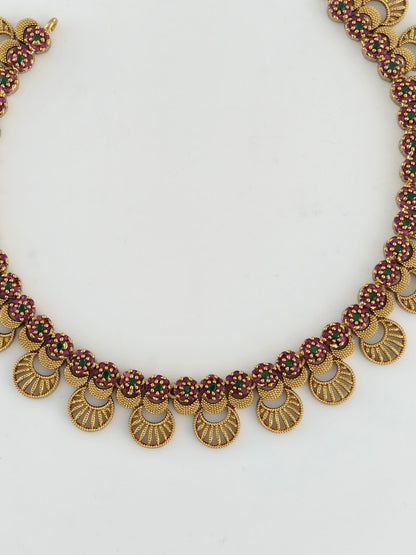Mehandi Antique Necklace with stones