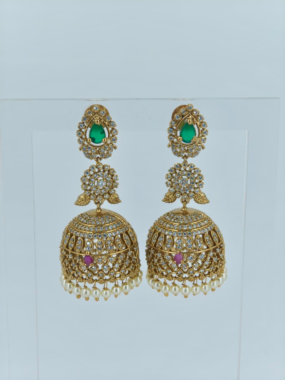 Stunning multi-stone Bridal Jhumka