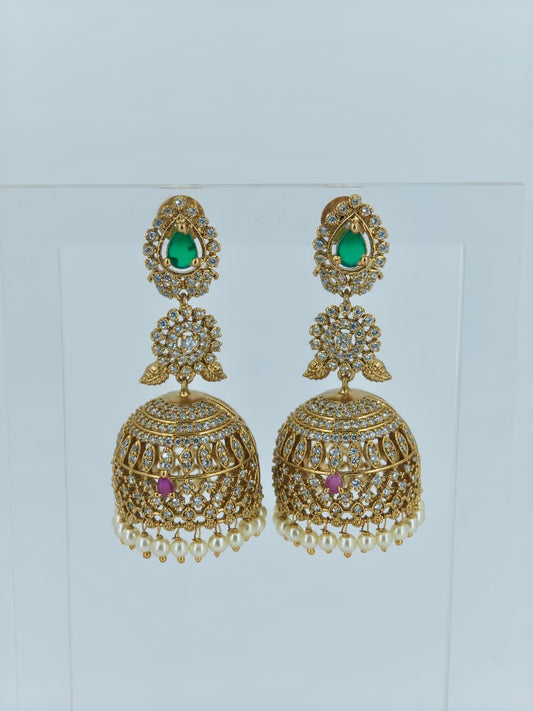 Stunning multi-stone Bridal Jhumka
