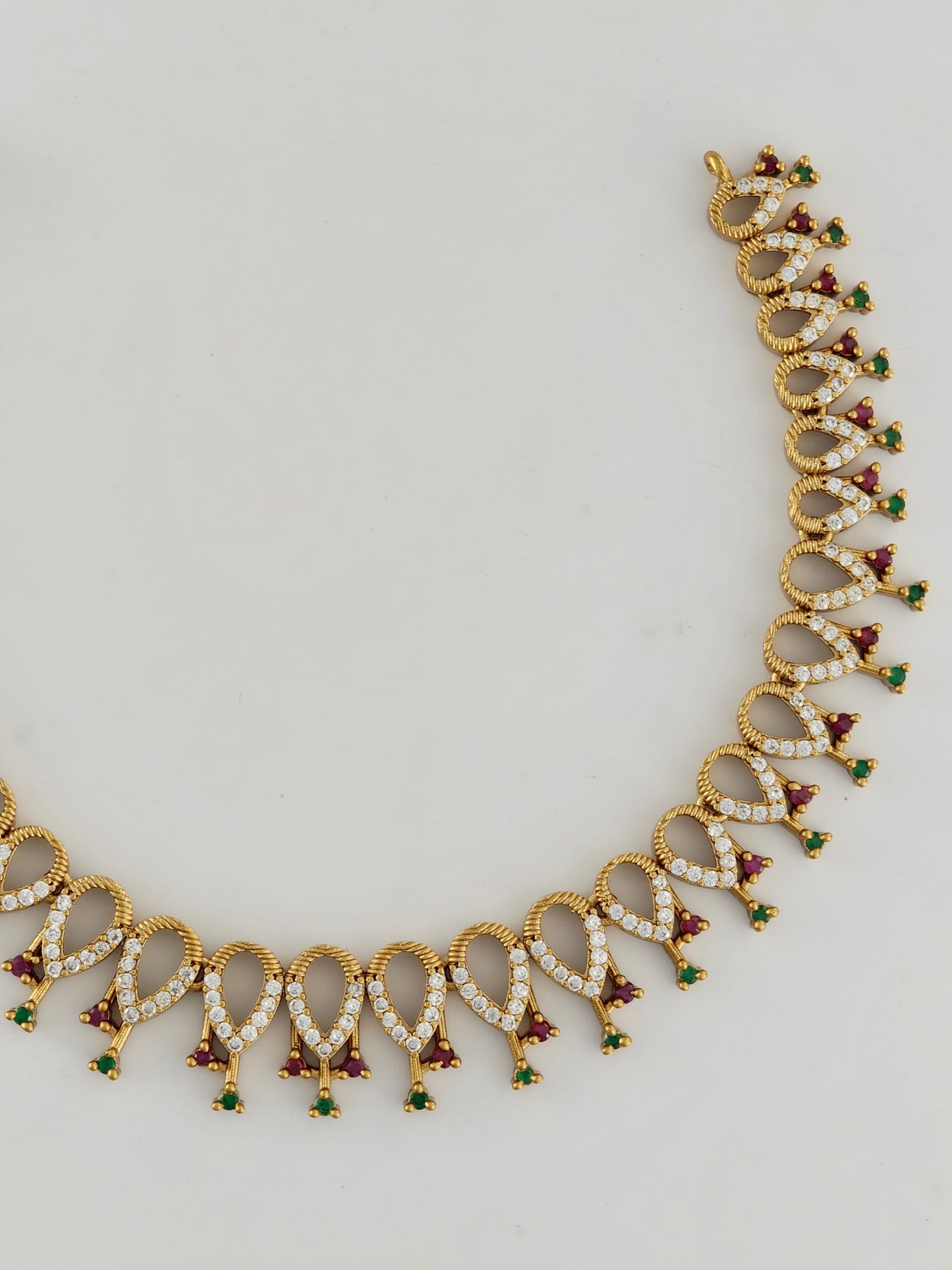 Mehandi Antique Necklace with stones