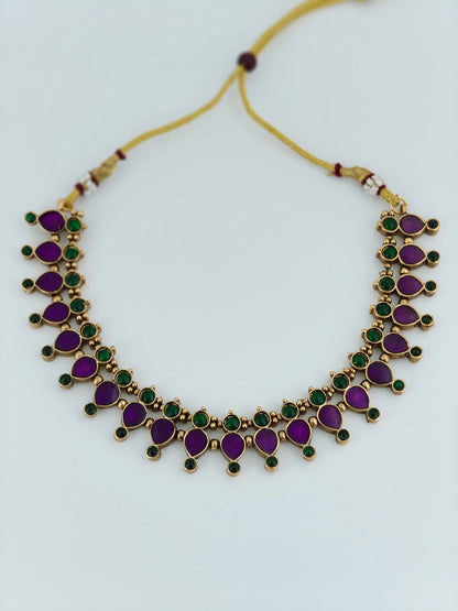 Beautiful Necklace Purple & Green